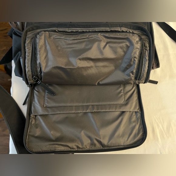 TUMI Voyageur Flap Backpack 64002NVY Navy Nylon Leather Trim Laptop Travel Bag
